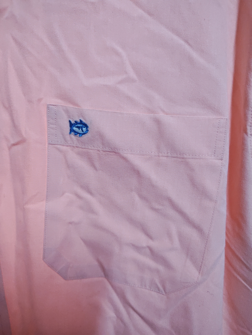 Southern Tide Men's Peach Button-Down Classic Fit Shirt - Picture 4 of 5